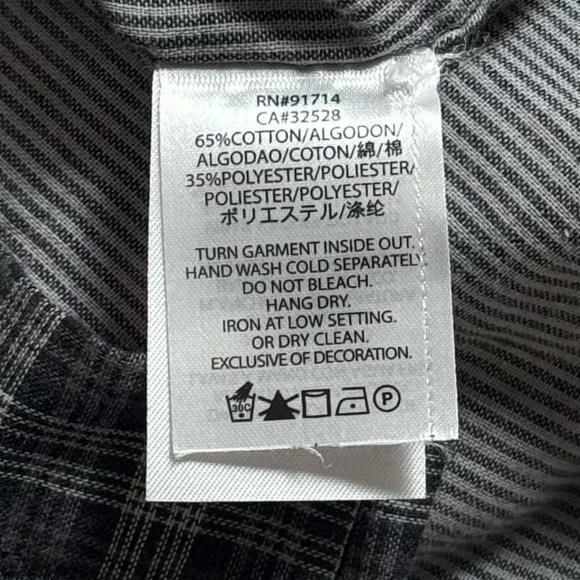 Armani Exchange Plaid Studded Long Sleeve Buttonup Rodeo Rocker Grunge XS - Picture 9 of 11